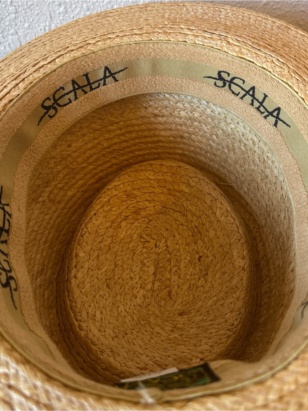 Scala Pro Series Gambler Golf Hat 100% Raffia Straw Handmade Hat S/M - Picture 7 of 8